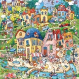 puzzle heye happy town: bună dimineața! 1000 piese