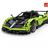Set de construcție mașină sport PAGANI Huayra BC 1:8 verde Rastar