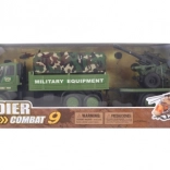 Mașină militară cu remorcă și mitralieră