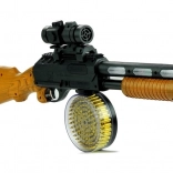 Jucărie interactivă pușcă AK 868-1 cu efecte sonore și luminoase