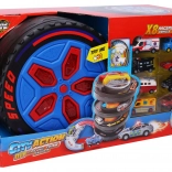 Stație de curse portabilă cu efecte și 8 mașini
