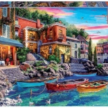 Puzzle 3000 piese Apus pe lacul Como Italia