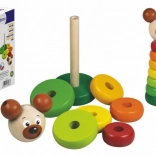 DETOA piramidă din lemn cu urs