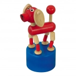 Detoa figurină apăsabilă câine din lemn