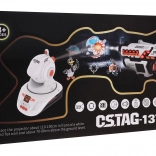 set laser pentru copii cu proiector – 2 blastere și joc interactiv