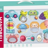 Set de zdrăngăneli și jucării de dentiție Animale 12 buc