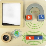 Masterkidz tablă educativă magnetică cu busolă Montessori