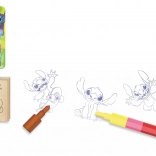 Ștampile cu pernă, din lemn, 4,5 × 4,5 cm, cu creion cerat LILO & STITCH