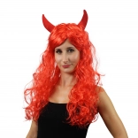 Perucă diavoliță cu coarne