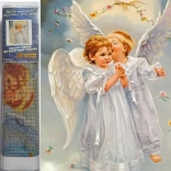 Pictură cu diamante Îngeri pe cer 30x40 cm