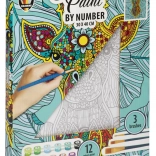 Pictură după numere – girafă pe pânză 30 × 40 cm