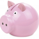 Vilac pușculiță din lemn porcușor roz