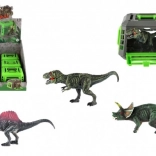 Dinozaur într-o cușcă portabilă – jucărie din plastic 13 × 9 cm, mix de specii, cutie 12 buc.