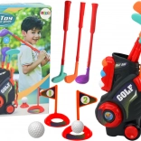 Set mini golf pentru copii cu cărucior pe roți