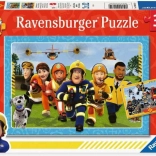 Puzzle Pompierul Sam în acțiune 2x12 piese