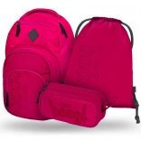 Baagl 3 Set Coolmate Ruby: rucsac, penal și sac