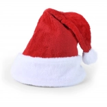 Căciulă roșie de Crăciun cu margine albă și pompon
