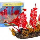 Navă pirați Lumini Sunete Roți Maro