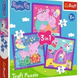 Puzzle Peppa Pig 3‑în‑1 (20, 36, 50 piese)