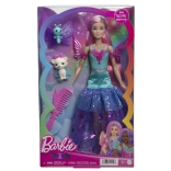 păpușă barbie malibu zână cu păr roz și accesorii