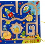 Labirint magnetic din lemn Cosmos de la Goki