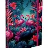 BAAGL Mapă A4 pentru caiete – flamingi