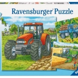 Puzzle Mașini Agricole 3x49 piese Ravensburger