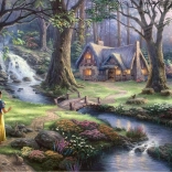 Puzzle Albă ca Zăpada și căsuța celor șapte pitici 1000 de piese