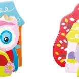 Puzzle 3D din Lemn Bufnițe în Căsuță