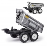 Remorcă Super dumper cu patru roți, gri