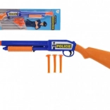 Pistolă din plastic cu ventuze 48 cm cu trei gloanțe