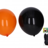 Baloane pentru Halloween 30 cm – set de 10 bucăți, negre și portocalii