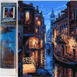 Pictură cu diamante Canalul Venețian 30x40 cm