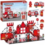 Woopie set de construcție magnetic 3D pompieri 48 piese