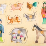 Puzzle din lemn Viața la fermă small foot