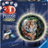 Ravensburger 3D Puzzleball Luminet Tiger 72 Piese