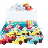 Mașinuță de curse din plastic cu mecanism cu arc pentru copii, 12 bucăți