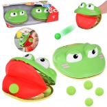 Set sportiv - joc de îndemânare Catapultă Broasca cu 4 mingi