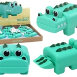 Jucărie de baie cu mecanism de întoarcere crocodil verde