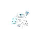 Set de prințesă cu coroană, brățări și cercei – albastru