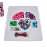 Mărgele din plastic mix colorat cu șnur