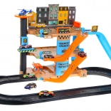 Turn de parcare cu patru etaje cu lift pentru copii 3+ Mașinuțe și elicopter cu tobogan