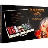 Set de poker în servietă din aluminiu 300 buc