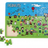 Puzzle din lemn Micile Piciorușe Snoopy pe teren