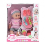 YARA prima mea păpușă – bebeluș cu sunete și funcție de pipi, 28 cm, cu accesorii
