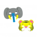 măști animale din spumă cu elastic – set 2 buc.