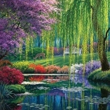 Pictură cu diamante Vara în parc 30 × 40 cm