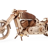 Puzzle 3D din lemn motocicletă UGEARS – model mecanic fără lipici