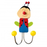 Cuier din lemn pentru copii - Buburuză