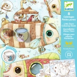 Cărți de colorat descoperitoare Malo în excursie de la Djeco